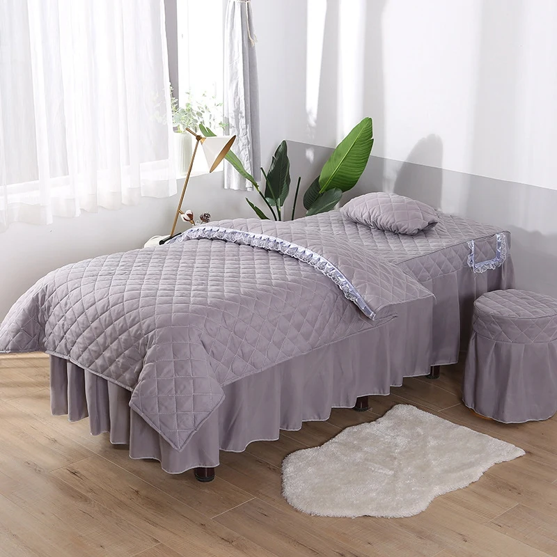 Beauty Bed Cover, Exquisite Bed Set of Four Sets, Soft Mask, Physiotherapy Bed, Special Square Head
