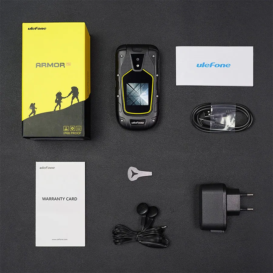 Ulefone бронированный флип IP68/IP69K водонепроницаемый мобильный телефон 1200 мАч