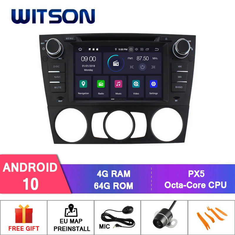 WITSON Android 10 0 8 ядерный 4 Гб ОЗУ + 64 ПЗУ аудио система с gps для BMW 3 серии E90/E91/E92/E93