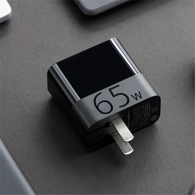 Черный Xiaomi ZMI USB-C адаптер питания 65 Вт портативный Быстрый зарядный складной pin с USB-C кабель для передачи данных для мобильного телефона компьютера - Цвет: Черный