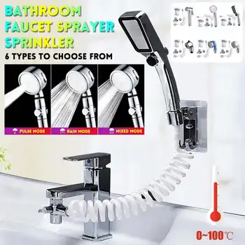 

Bathroom Faucet Sprayer Sprinkler+Base+Hose+Valve Set For Hand Basin Sink Nozzle Anti-splash Water Filter Adapter Shower Head