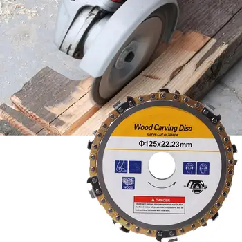 

5inch 22mm Diameter 9 Tooth Chainsaw Disc for Angle Grinders Circular Saw Blade Woodworking Cutting Wood Slotted Cutting Piece