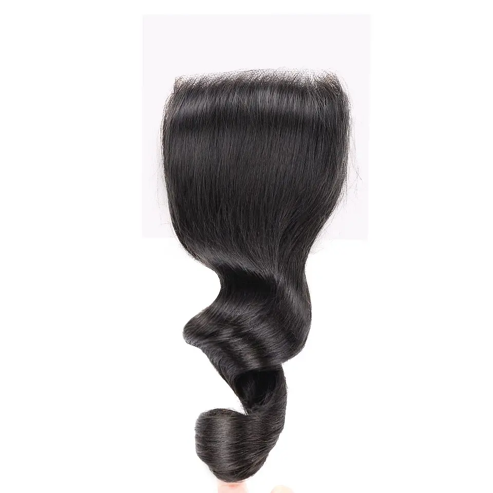 Ms lula волосы бразильские Свободные волны 3 пряди с 4X4 закрытие шнурка низкое соотношение человеческие волосы пряди с закрытием remy волосы 8-30 дюймов