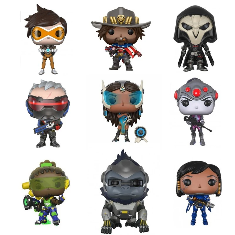 Funko POP Tracer Winston Widowmaker Pharah Reaper Gabriel Reyes Солдат модель Фигурка Коллекция Модель игрушки подарки