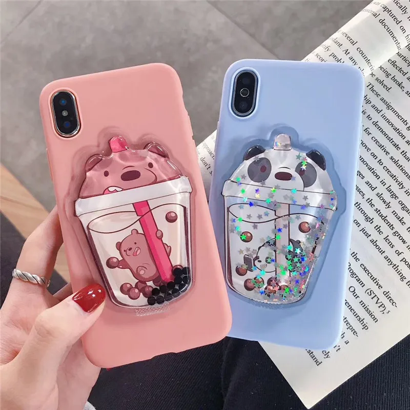 

3D Cute Cartoon quicksand Silicone phone Case For Huawei P30 Pro Case Cover for huawei P20 Lite P9 P8 LITE 2017 P Smart 2019