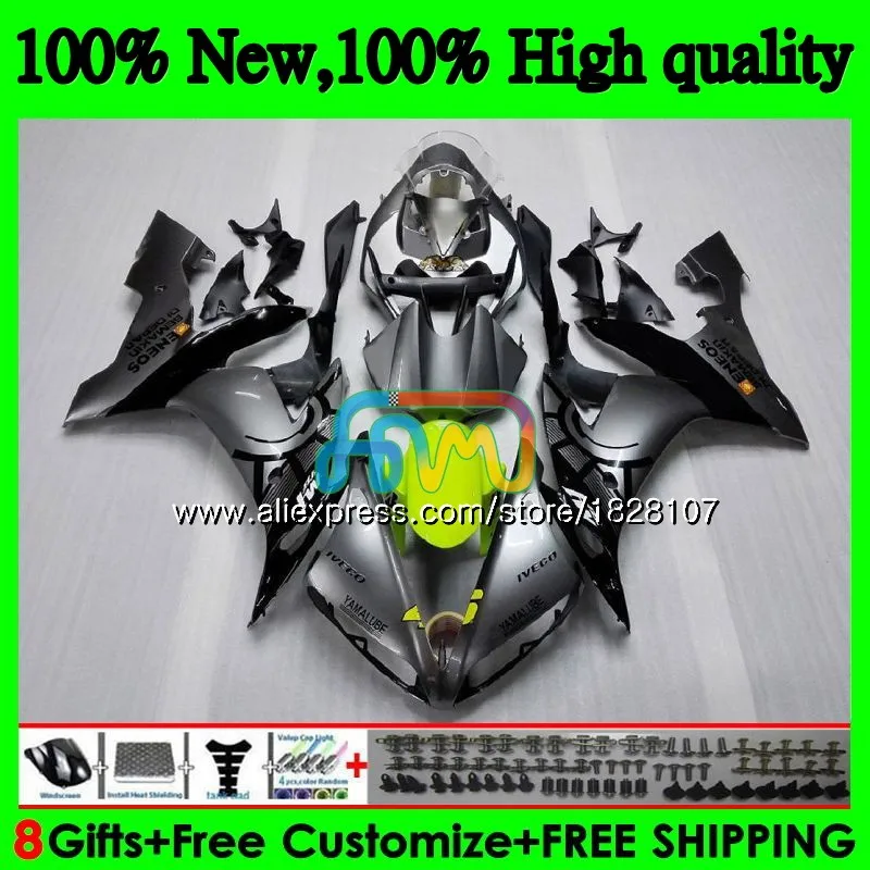 Средства ухода за кожей для YAMAHA YZF R 1 1000 CC YZF-1000 YZFR1 04 05 06 54BS. 21 YZF1000 1000CC YZF R1 YZF-R1 2004 2005 2006 обтекатель серебристо-черного цвета - Цвет: No. 1