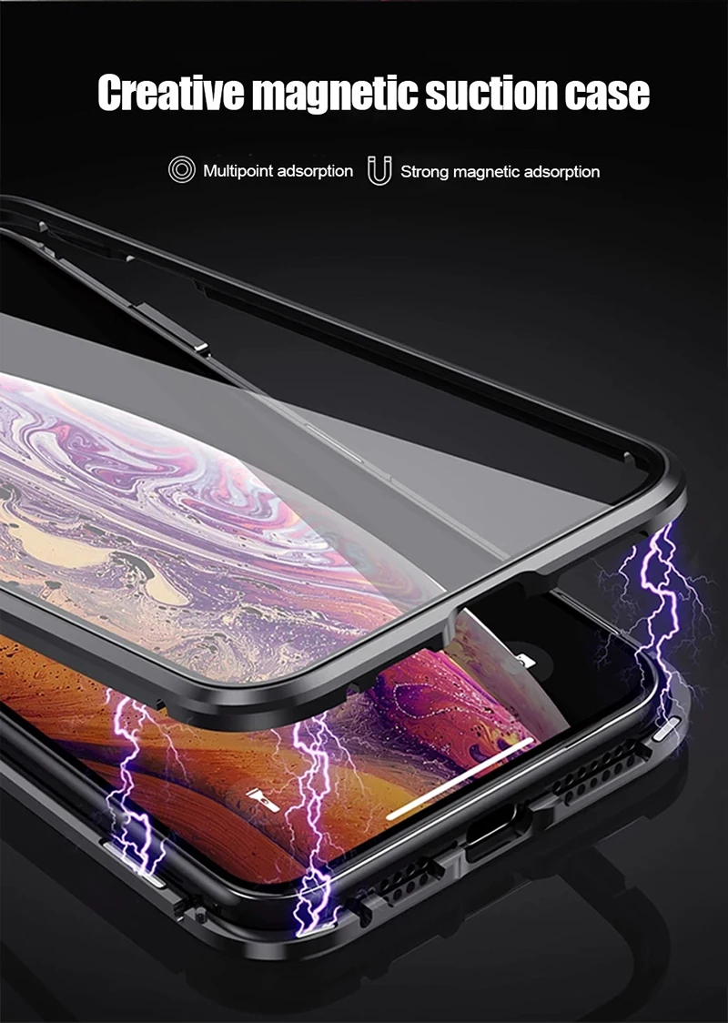 Магнитный адсорбционный металлический чехол для телефона Xiaomi 9 Lite SE 9T Pro 8 6X A2 CC9 CC9e Note 7 F1 Redmi K20 двойной стеклянный магнит крышка