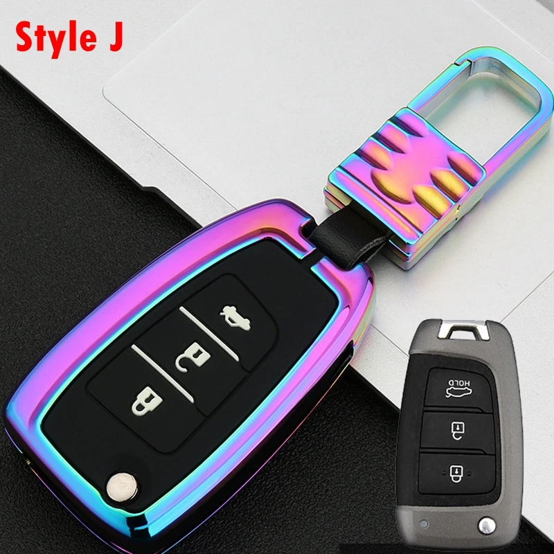 

Fashionable and Exquisite Car Key Decoration Cover Silicone and Metal Shell Double Protective Cover for Hyundai Ix35 ELANTRA