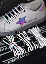 

1Pair Reflective Shoelaces Laser sequin Shoelace Weave Braided Bracelet Sneakers Running Shoes Lace Adult Children Shoe Strings