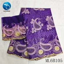 LIULANZHI нигерийская ткань вышивка дизайн хлопок Африканский Базен Riche ткань Tissu парча Базен ML6B105
