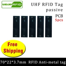 UHF RFID металлическая бирка 915 МГц 868 МГц Alien H3 EPC 5 шт. 70*22*3,7 мм механическое оборудование PCB Смарт пассивные RFID метки
