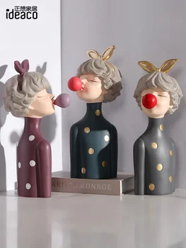 

Resin Modern Nordic Ornaments Ceramic Creative Home Decoration Accessories For Living Room Home Decor Modern Sculptures W