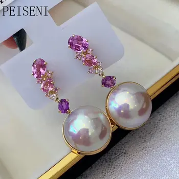 

PEISENI G18K Fine Jewelry Pearl Earrings 2019 Natural Seawater Pearl Jewelry Earrings For Women Wholesale