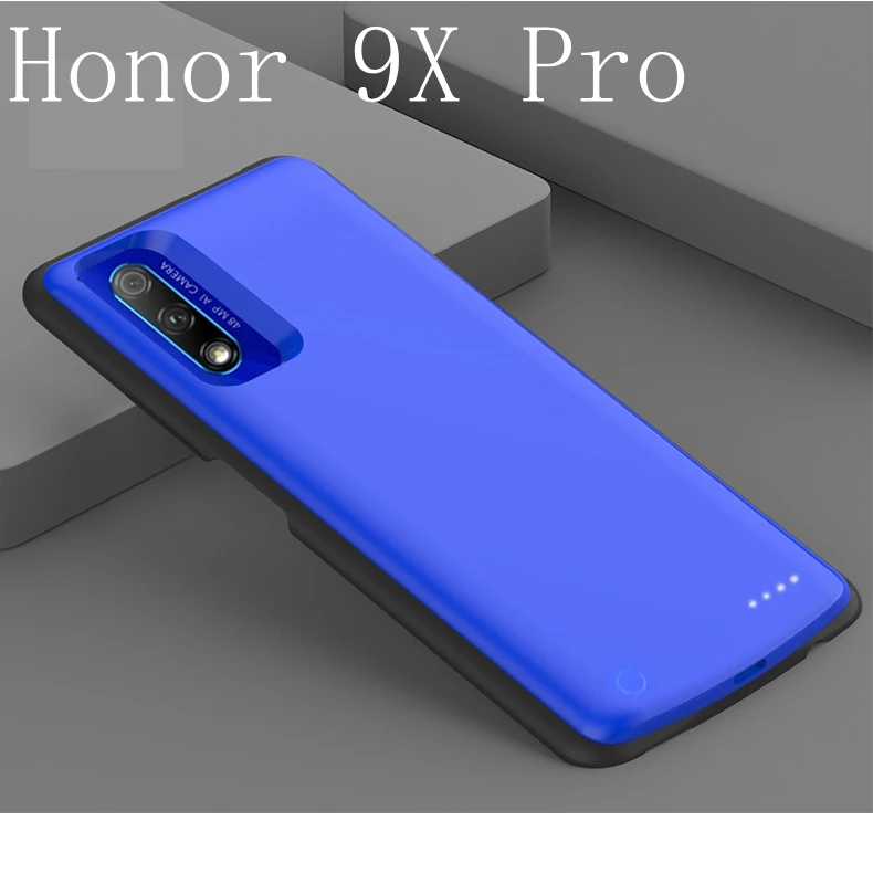 Honor 9X Pro Blue 6500 мАч Внешний аккумулятор чехол для huawei Honor 9X Pro Nova 5i Pro 5 чехол для зарядки - Цвет: Honor 9X Pro Blue