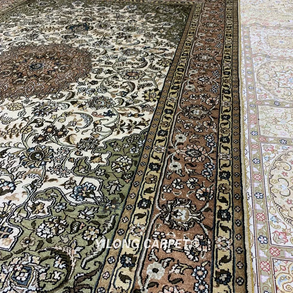 Yilong 4'x6' ручной завязанный классический персидский ковры турецкий античный изысканный Шелковый ковер (YHW1001B)