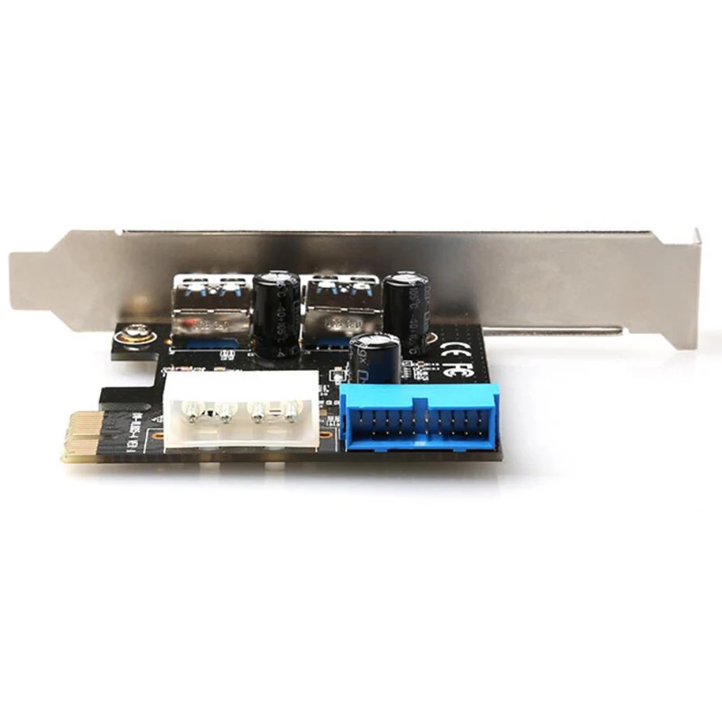PCI-E к USB 3,0 карты расширения PCI Express Dual 19/20Pin NEC конвертер Интерфейс переходная карта ввода/вывода плата ввода-вывода с 4 PIN Мощность питания