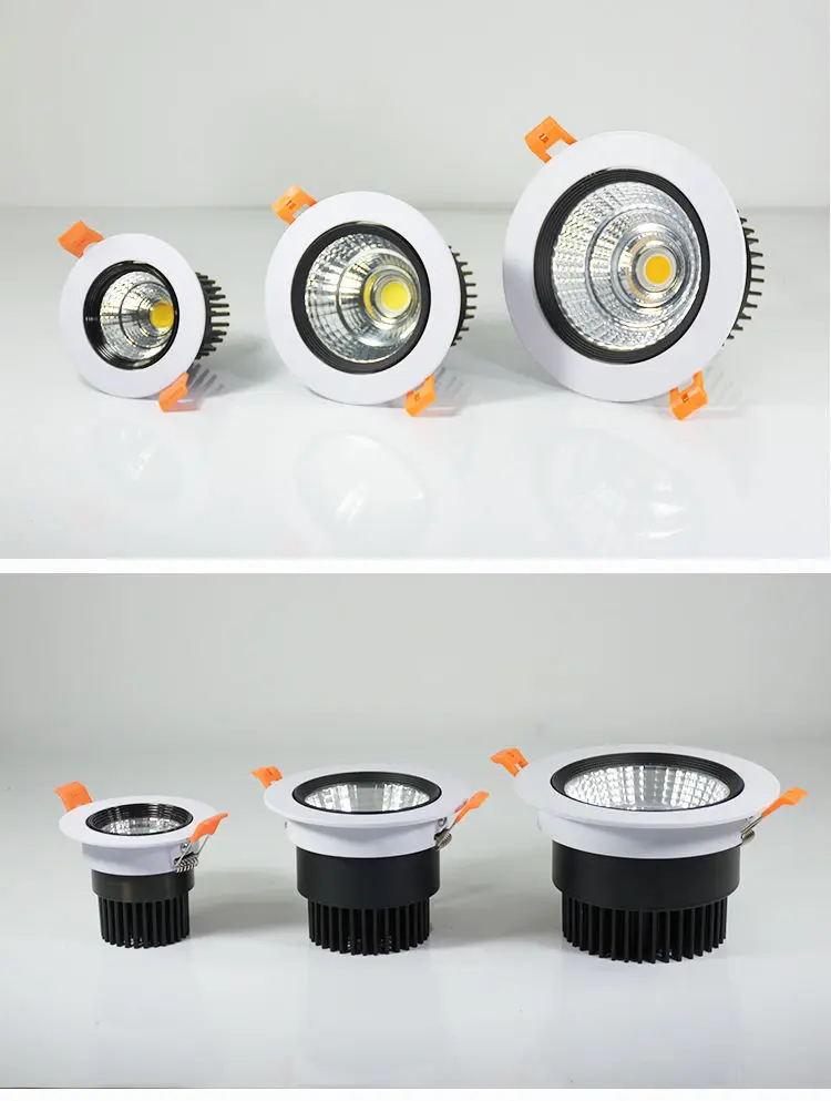 밝기 조절 COB LED 천장 조명 3W 5W 7w 9w 12w 15w18w 회전 AC85-240V