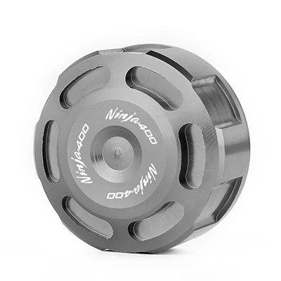 titanium Мотоциклетная Задняя Тормозная жидкость Крышка Резервуара подходит для KAWASAKI NINJA 400 NINJA400 логотип NINJA 400 аксессуары для мотоциклов - Цвет: titanium
