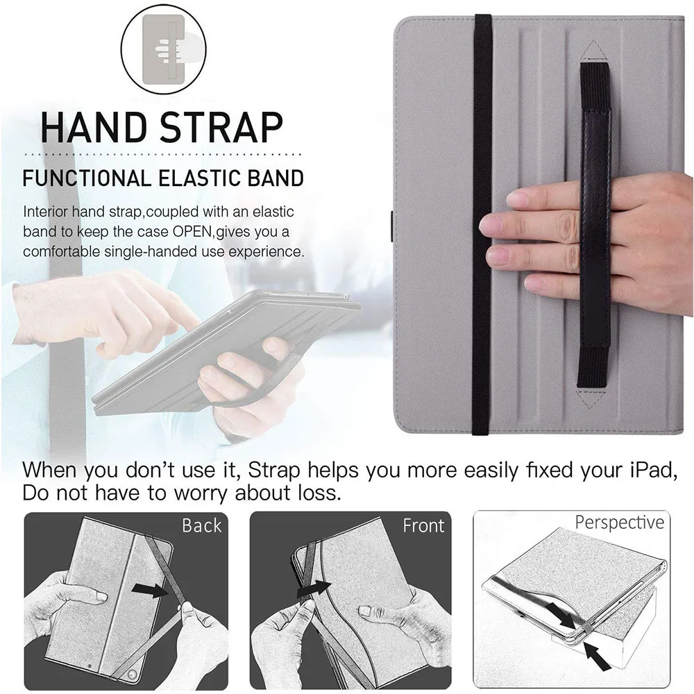 ZtotopCase для нового iPad 7th поколения 10,2 дюймов премиум-класса из искусственной кожи Тонкий чехол с откидной крышкой держателем с автоматическим включением/Sleep(Пробуждение/спящий режим