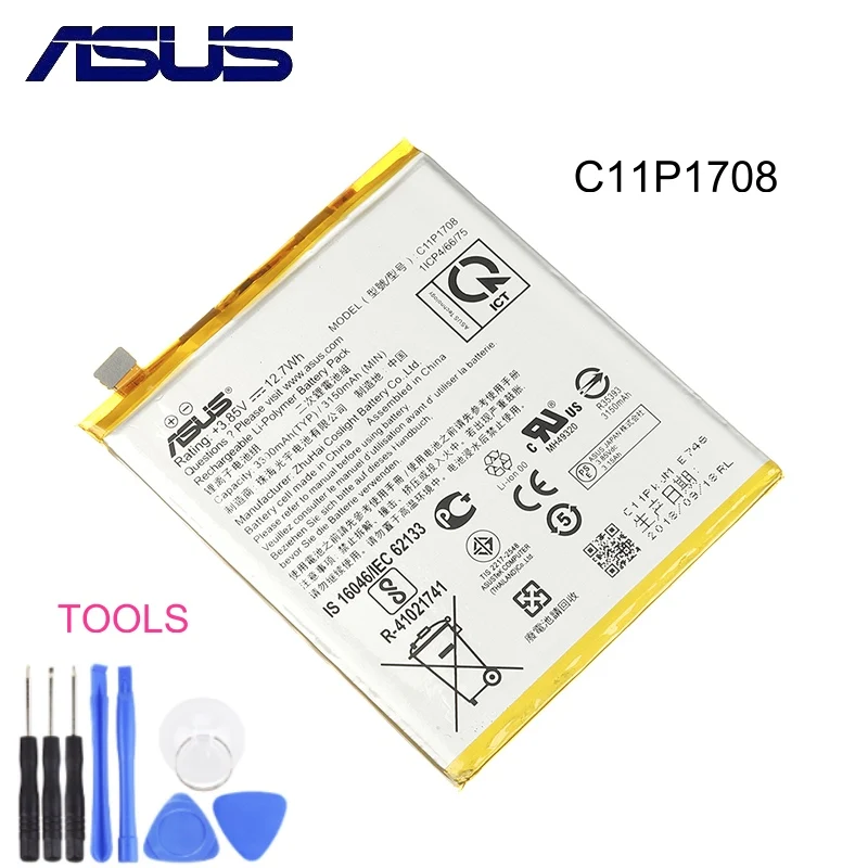 

Original ASUS C11P1708 Phone Battery For Asus Per ZenFone 5 ZE620KL 3300mAh High Capacity