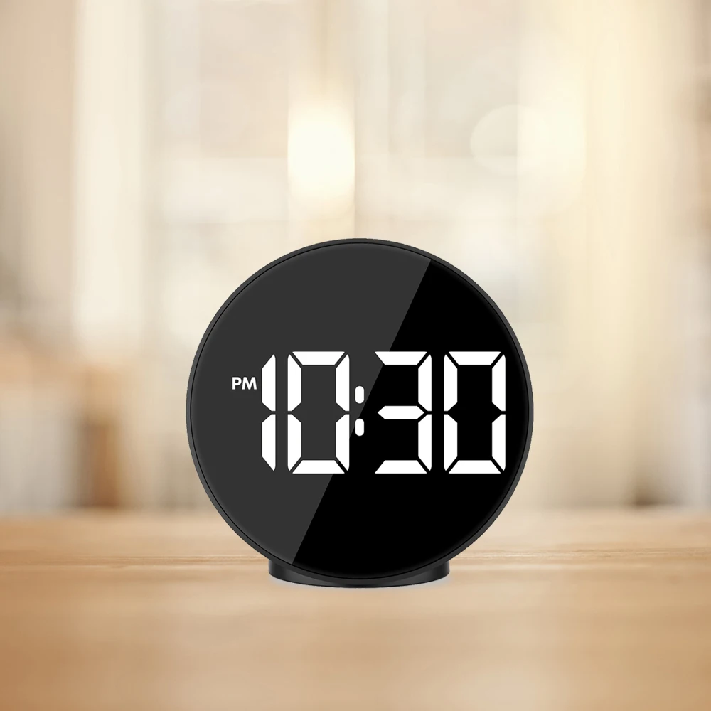 Цифровой будильник Bluetooth радио динамик светодиодный дисплей украшение дома