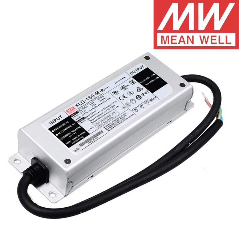 Бренд Mean Well представляет XLG-150-M-A небоскреб/уличное освещение meanwell 150 Вт/60-107V/700-2100mA