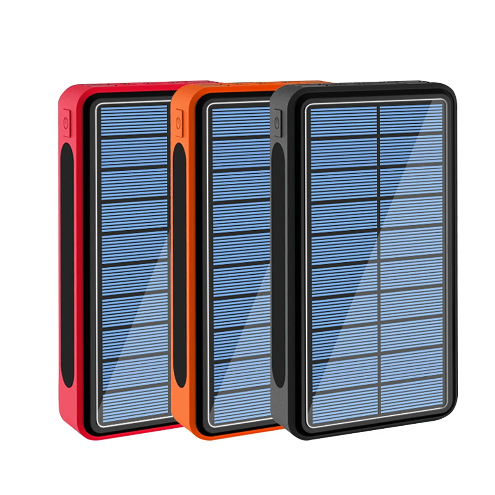 Wireless 100000mAh Power Bank Charging Large-capacity Solar Battery Panel With 4USB Output Port Charger for IPhone Samsung power bank battery