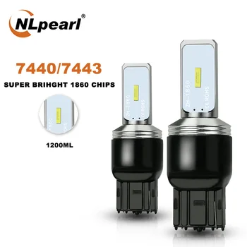 

NLpearl 1X Signal Lamp T20 7440 W21w Led Bulbs Super Bright 1860SMD 7443 Led Canbus W21/5W Car Brake Lights Reverse Lights 12V