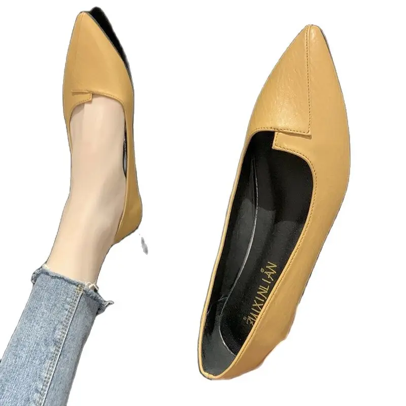 

Туфли женские высокие повседневные, Симпатичные удобные кожаные лоферы, плоская подошва, черные, весна-осень 2021