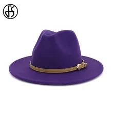 FS Новая мода шерсть свиной пирог джазовый топ шляпа для женщин мужчин зима осень фетр с широкими полями Fedora шляпа игрока 16 цветов