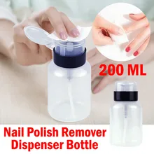 1 шт. 200 мл пустая пластиковая накладка для лакирования ногтей для удаления спирта жидкий пресс дозаторный диспенсер бутылка для ногтей УФ гель-Очиститель полезный