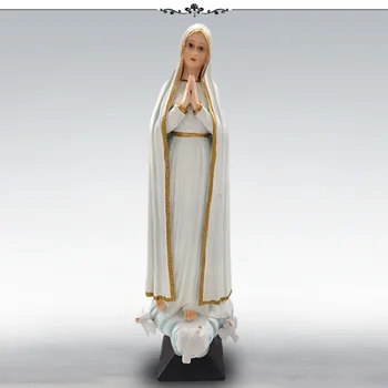 

Blessed Virgin Mary Art Sculpture Angel in White Character Figurine Resin Crafts Home Decoration Accessories Gift R4756