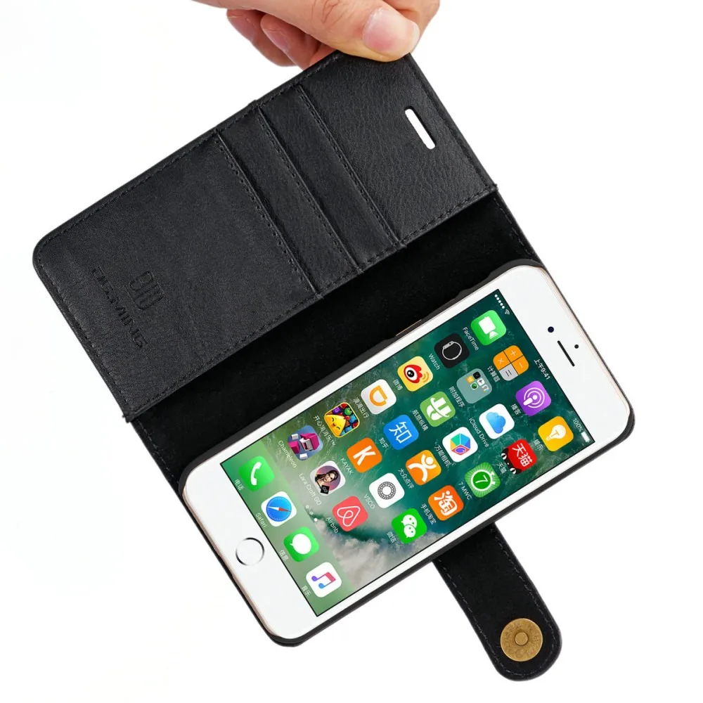 LCHULLE роскошный флип-чехол для бумажника для IPhone X XR XS 11 Pro MAX 6 6S 7 8 Plus 5 5S SE кожаный съемный чехол для карт