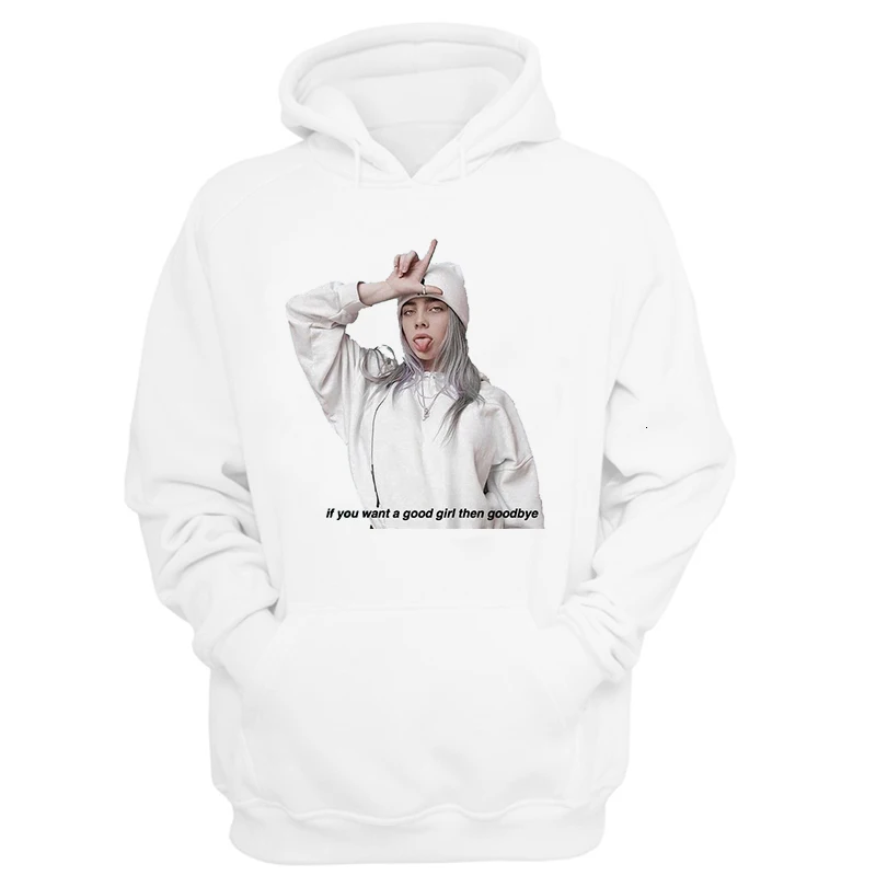 Мужская одежда Billie Eilish Толстовка Женский свитшот Харадзюку корейская модная одежда 90s хип хоп Японская уличная винтажная