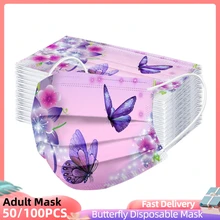 10/50/100pcs Adult Butterfly Disposable Protection Three Layer Breathable Face Mask Mondkapjes Wasbaar Маски Для Лица Защитные