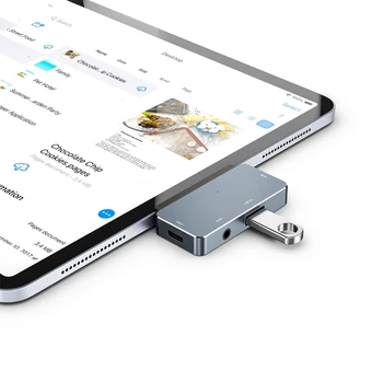 

USB C HUB type c adapter to HDMI 4K USB 3.0 PD charging 3.5mm jack headphone Type c Dockign station for Ipad PAD latptop