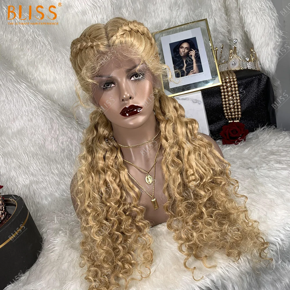 Синтетические волосы Bliss с плетением на сетке спереди вязаные косы кудрявые