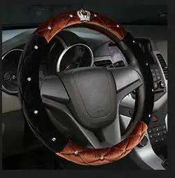 13 цветов женские плюшевые чехлы рулевого колеса автомобиля алмазные автомобильные рулевые Чехлы для леди девушки автомобильные аксессуары - Название цвета: 13