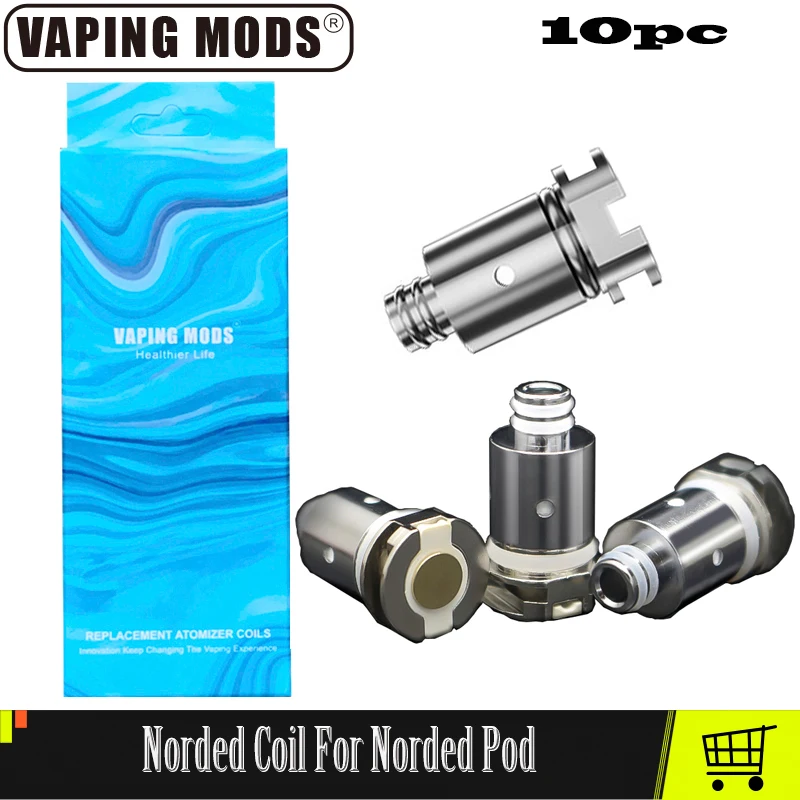 

10pc Norded Coils Head Vape Coil 0.6ohm Mesh Regular Ceramic 1.4ohm Mesh MTL 0.8ohm Coils For Norded Pod Kit Vaporizer Core