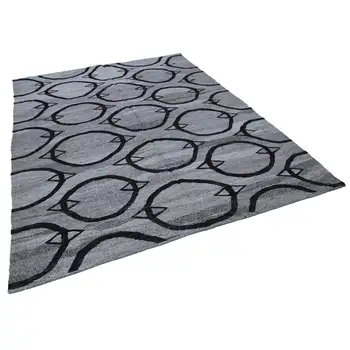

238x308 Cm Grey Handmade Contemporary Area Rug-8x10 Ft
