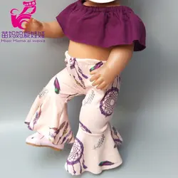 Одежда для куклы-младенца для 43 см куклы baby born Одежда Брюки-клеш широкие брюки для 18 дюймовых кукол одежда Штаны