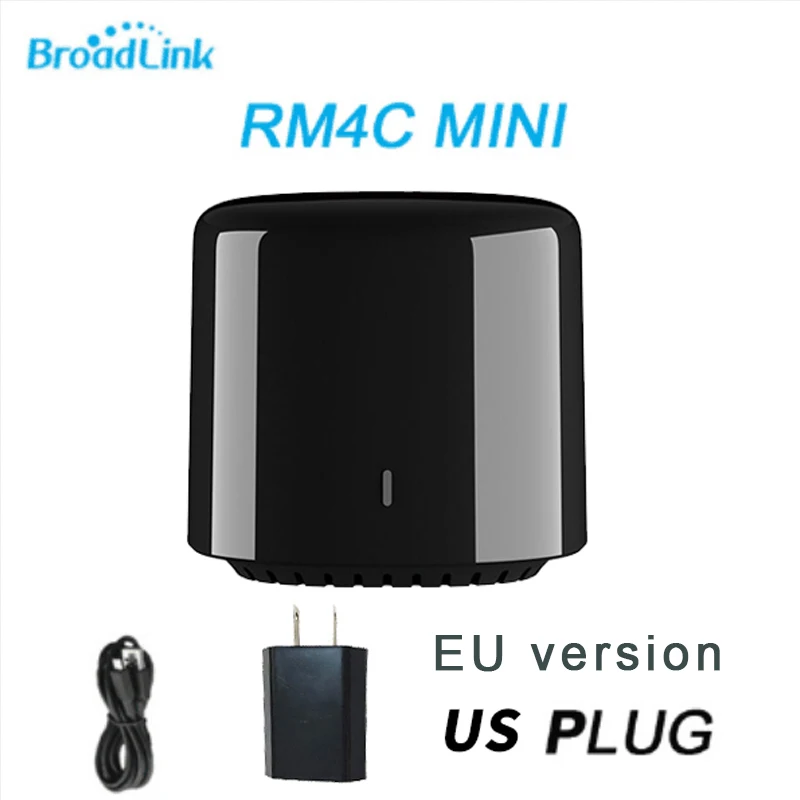 EU ver. RM4C US Plug Пульт дистанционного управления Broadlink для умного дома RM mini 3 RM4C pro IR RF Управление ТВ Кондиционер работа с Alexa Google Home приложение Голосовое управление - Цвет: EU ver. RM4C US Plug