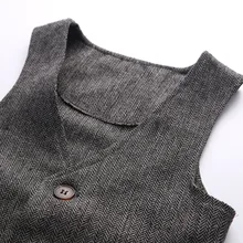 Детская одежда в британском стиле для мальчиков; сезон весна-осень; детская одежда; хлопковый однобортный жилет средней длины