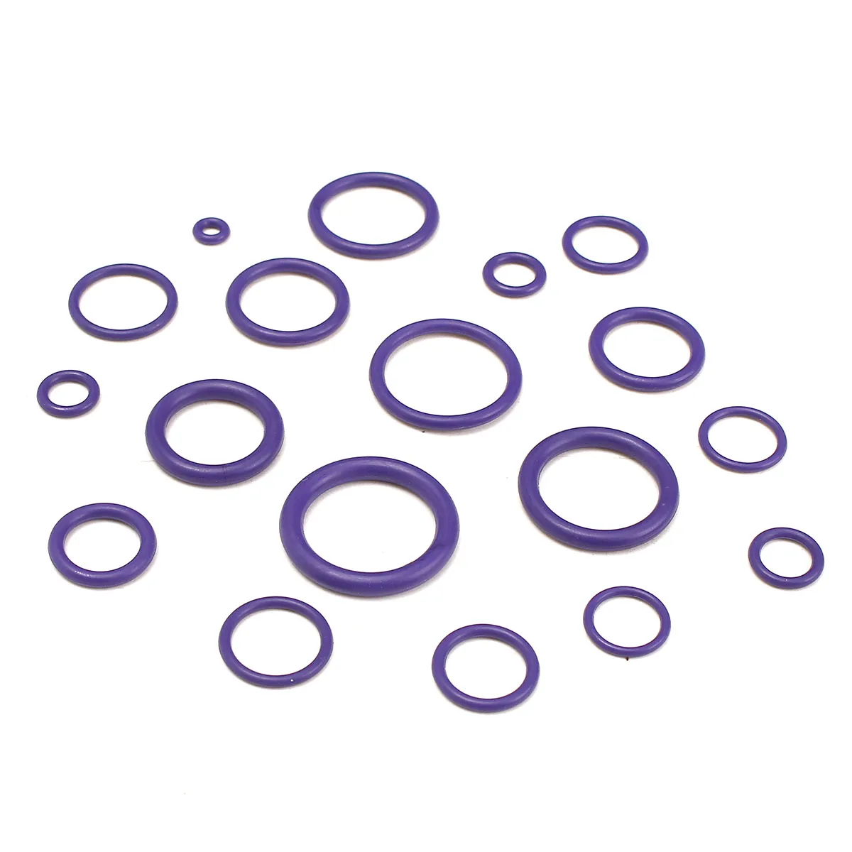 R22 R134a225Pcs O Ring Gaskets Car A/C System Air Conditioning O Ring Seals Washer Kit Tool HNBR Rubber Purple Standard Parts