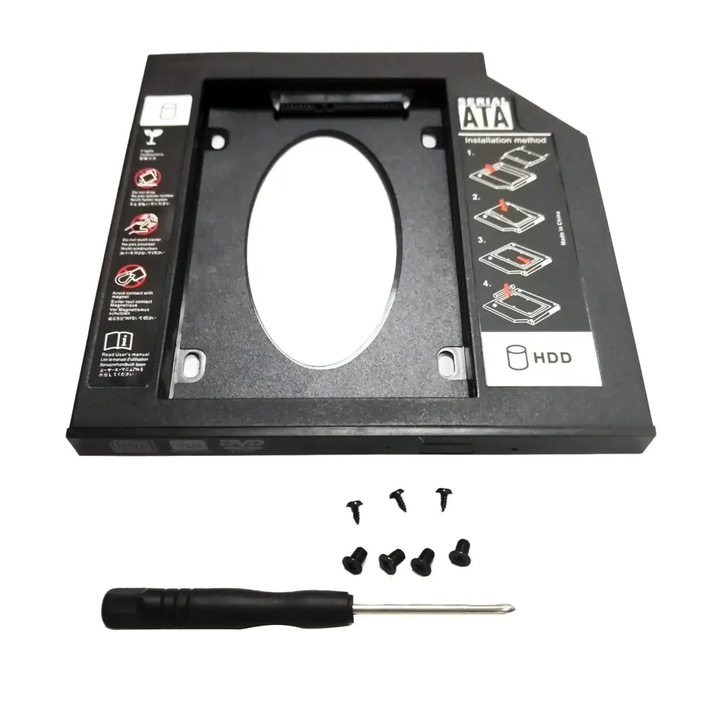 Notebook-B1 Ноутбук Pc Cd драйвер слот Hdd Ssd держатель кронштейн пластиковый Sata жесткий диск Оптический отсек с отверткой - Цвет: Notebook-B1
