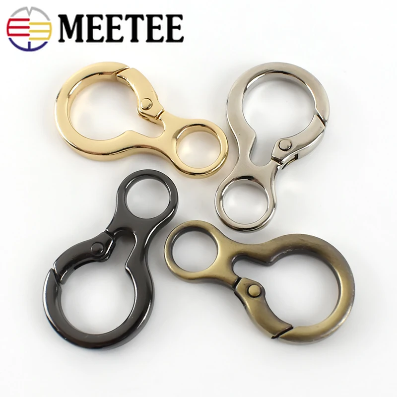 Meetee 5/10pcs 8 shaped Gourd Buckle Open Spring Ring Connection Clasp