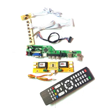 

For M220EW01 V0 V2 keyboard+Remote+Inverter LCD panel monitor HDMI VGA USB AV RF LVDS 4CCFL 30Pin T.V53 drive card board DIY kit