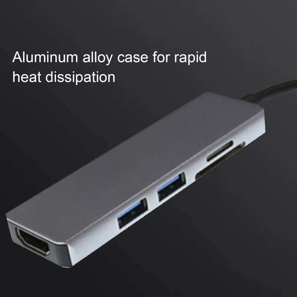Тонкий USB C концентратор тип C к HDMI 4K UHD адаптер Micro S D кардридер кабель TF адаптер сплиттер для Macbook Pro