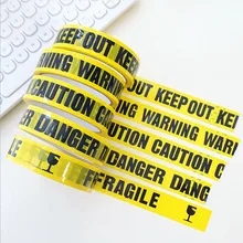

1 Roll Yellow Warning Sign Tapes DIY Sticker Caution Danger Barrier Safety Reminder For Store Warehouse Factory School