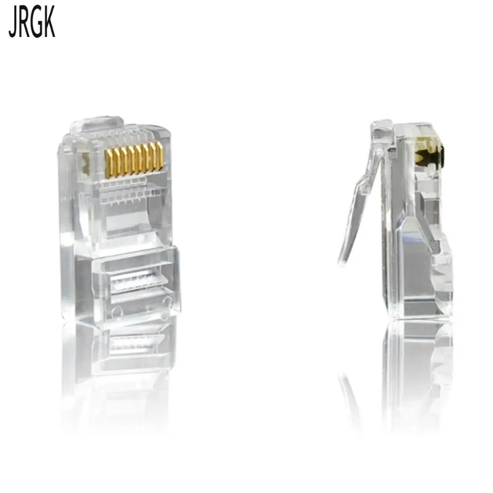 JRGK 50/100 Cat5 Cat6 разъем RJ45 ez сетевой кабель штекер неэкранированный 8 Pin модульные UTP